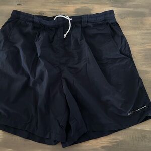 Navy blue Columbia men’s Omni shade swim trunks size lg